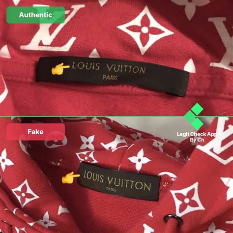 fake supreme lv hoodie vs real|false supreme x louis vuitton.